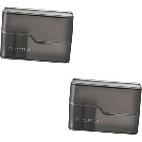 Lot de 2 boîtes de rangement de bureau pour maquillage, organiseur élégant pour coiffeuse, salle de bain et bureau, pour un espace bien rangé et attrayant (1/5)