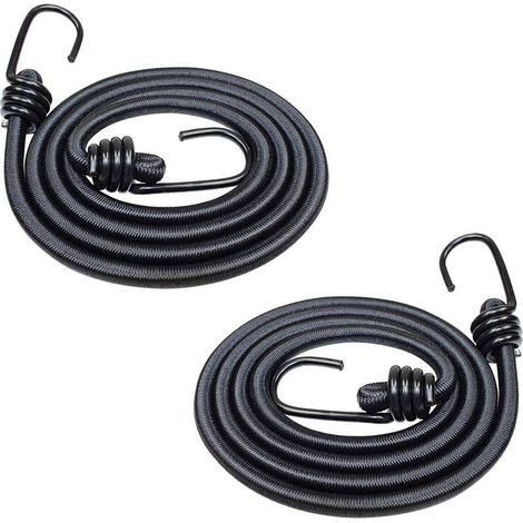 Set mit 2 robusten 120 cm langen Gummiseilen mit Autohaken (1/5)