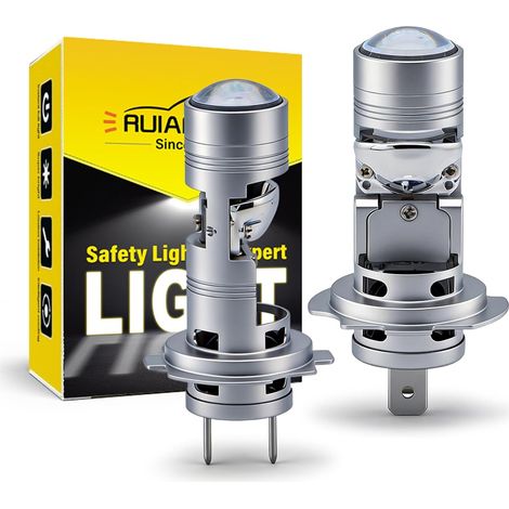 Ruiandsion H7 Lot de 2 ampoules phare LED super lumineuses 25 W (1/5)