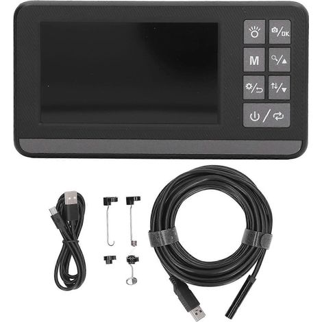 Endoskop mit 4,3-Zoll-Bildschirm, 1080P HD-Auflösung, Einzellinsen-Boreskop, IP67 wasserdichte Kamera, Kanalkamera mit 8 l