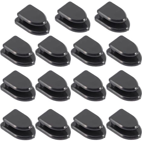 Lot de 15 crochets pour appuie-tête de voiture, mini-crochets pour appuie-tête, crochets pour sac à main, crochets de suspension pour voiture-3x2cm-Black