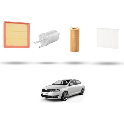 Kit tagliando 4 filtri compatibile con Skdoa Rapid (NH3,NH1) 1.2 TSI 55kw dal 2012 (1/5)