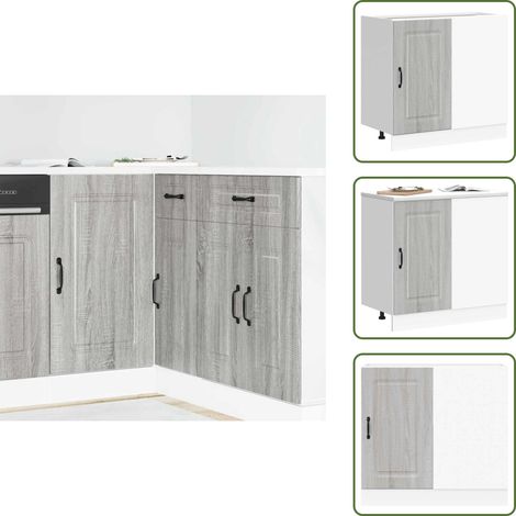 Armadio in truciolato - vidaXL Base da Cucina Kalmar Grigio Sonoma in Legno Multistrato - Armadio in legno