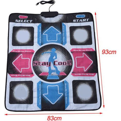Couverture de danseur Tapis de danse antidérapant et résistant à l'usure pour tapis de danse avec USB pour PC jeux retro (1/4)