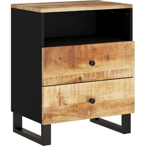Comodino 50x33x62cm Legno Massello di Mango e Legno Multistrato vidaXL (1/5)