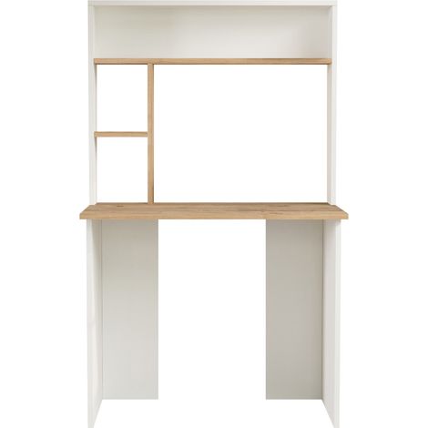 Scrivania/Postazione di lavoro 149 x 90 x 52 cm Effetto rovere bianco 030009071