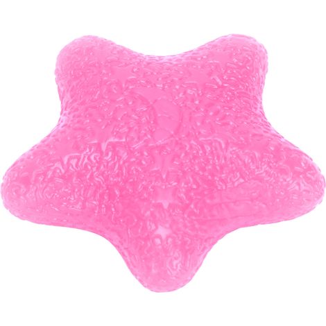 Balle de massage élastique en forme d'étoile pour les doigts et les poignets, idéale pour soulager le stress et les douleurs liées à l'utilisation d'un pistolet à presser. Rose. (1/5)