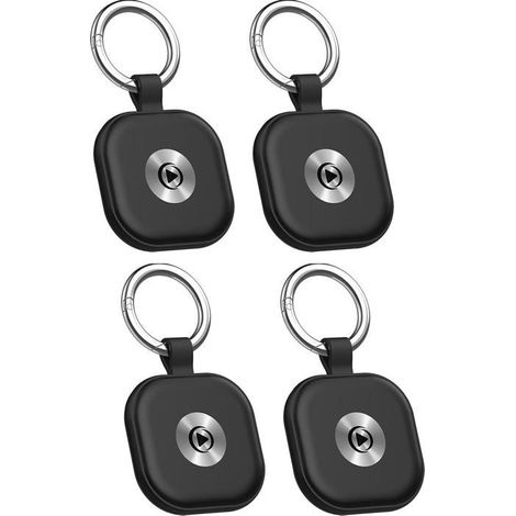 Smart Trackers d'objet iOS Bluetooth® - FORCE PLAY - TRACK&FIND - Pack 4 - Anneau Noir - Porte-clés (1/2)
