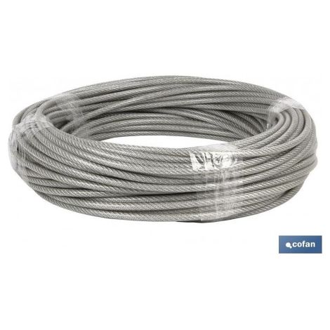 CABLE ACERO (10MM) 8X10MM 6X19+1 PLAST. - COFAN