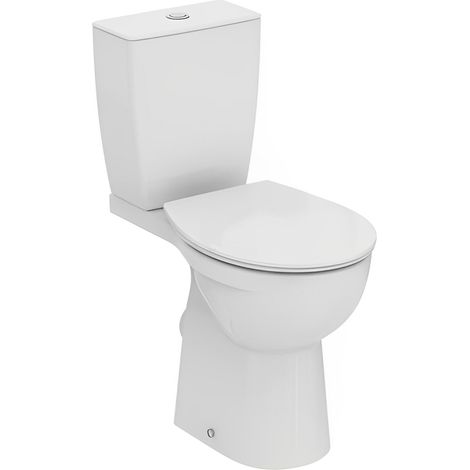 Ideal Standard Eurovit+ Close Coupled Raised Height Toilet with 6/4 Litre Cistern - Soft Close Seat (1/3)