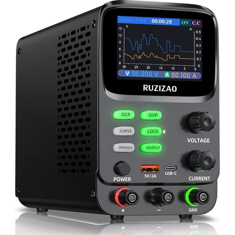 Alimentation de Laboratoire 30V 10A, écran LCD à cinq chiffres Affichage du courant en mA Hyperbolique Alimentation Stabilisée Réglable avec stockage OCP/OVP Alimentations Réglables (1/5)