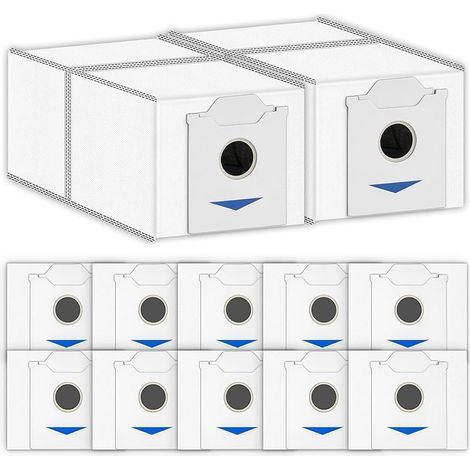 Lot de 12 sacs à poussière de rechange N30 Omni compatibles avec ECOVACS DEEBOT N30 Omni / N30 Pro Omni Robot aspirateur avec couche de filtre à charbon actif, sacs (1/5)