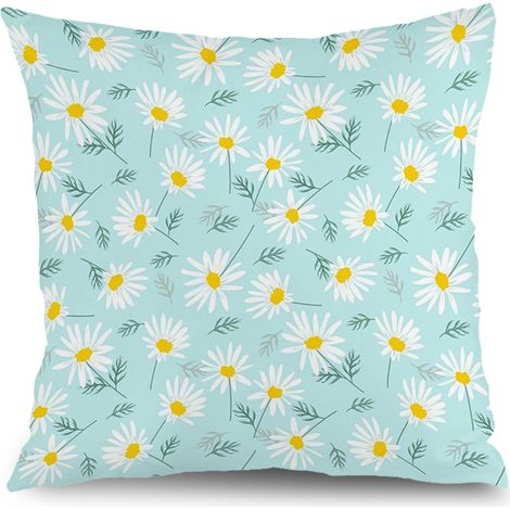 Housse de coussin feuilles printanières, décoration canapé,40×40cm (1/5)