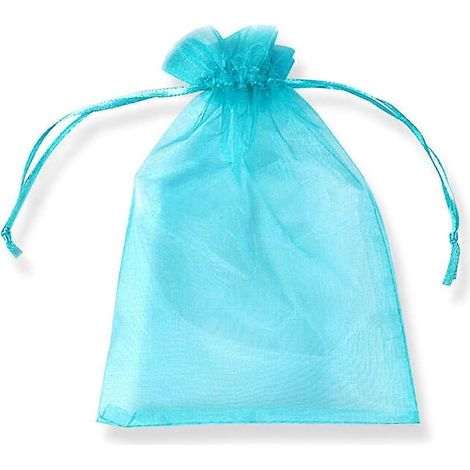 Lot de 100 sachets en organza transparents à cordon, parfaits pour offrir des bijoux, des cadeaux de mariage, des articles de fête, des bonbons, du parfum, des cosmétiques ou pour des événements profe (1/5)
