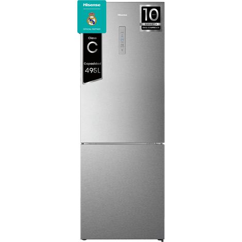 Hisense RB645N4BIC réfrigérateur-congélateur Pose libre 495 L Acier inoxydable