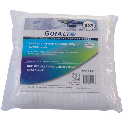 Lavette Uu Micro Max 20X20Cm (Carton 500 U) - Guialto
