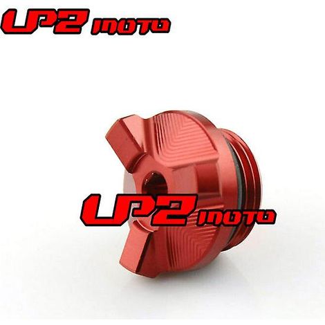 Pour BMW G310GS G310R 2017-2018 : vis de vidange, vis de jauge d'huile, bouchon de remplissage d'huile (rouge) (1/5)