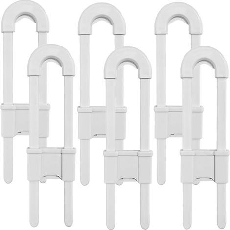6-pack baby cabinet locks, U-Protect drawer safety lock, adjustable (white) (1/5)