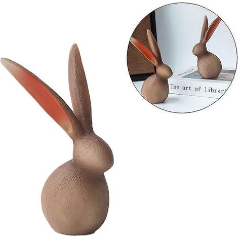 Décorations pour la maison, ornements, animaux miniatures, jardin féérique, lapin en résine, mini (1/4)