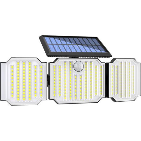 Luces solares para exteriores, luces de jardín impermeables, apliques solares de pared, alumbrado público con sensor de movimiento, iluminación para garajes TY05143, aplique solar de pared de triple c (1/5)