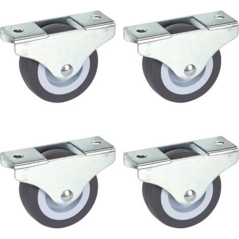 Fixed Casters for Furniture 4 Pieces 50mm x 19mm, TPE, Directional Fixing, Load 165kg, Leaves No Marks (1/5)