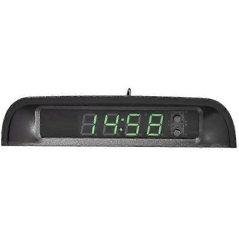 Horloge de voiture compatible avec thermomètre nocturne, affichage numérique solaire 24 heures PA (1/5)