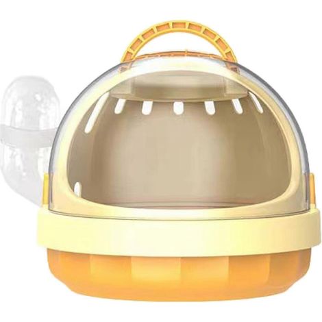 Cage de transport pour cobaye, boîte de transport pour hamster, étui de transport ventilé pour petits animaux, boîte de transport pour animaux de compagnie, jaune pour petits animaux (1/5)