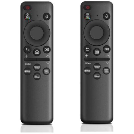 Télécommande de remplacement Samsung BN59-01432A, télécommande vocale solaire universelle pour Smart TV Samsung avec 4 touches de raccourci, noire 2pcs (1/5)