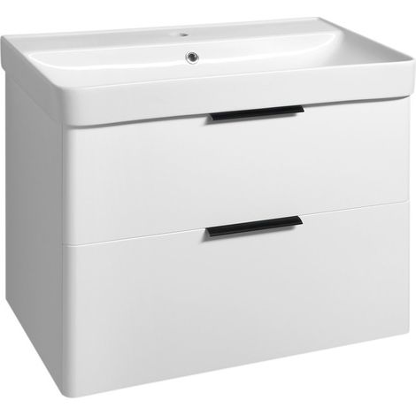 Meuble sous-vasque DENEB 77,3x55x42,4cm, blanc mat (1/5)