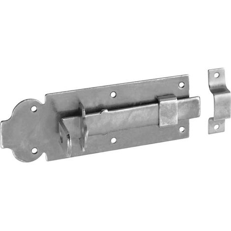 Verrou droit - Serrure de porte - Serrure de porte de jardin - Verrou de porte - 180 x 65 x 6,0 mm - Verrou pour cadenas - Verrou coulissant (1/5)