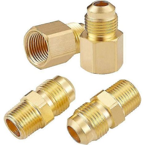 Connecteur flexible de tuyau de conduite de gaz, 1/2 pouce mâle Flare X 1/2inch mâle Npt et 1/2inch mâle Flare X (1/5)