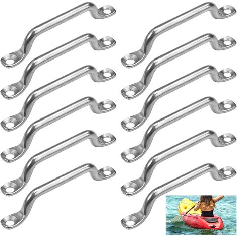 12 Pièces Boucle de Pont Inox, M575 Boucles de Pont pour Kayaks Plaque  Oeillet, Plaque Oeillet Acier Inoxydable, Pontet Inox Oeil Plaques, Platine Ancrage Inox pour Kayaks, Canoë, Gréements Bateau (1/5)