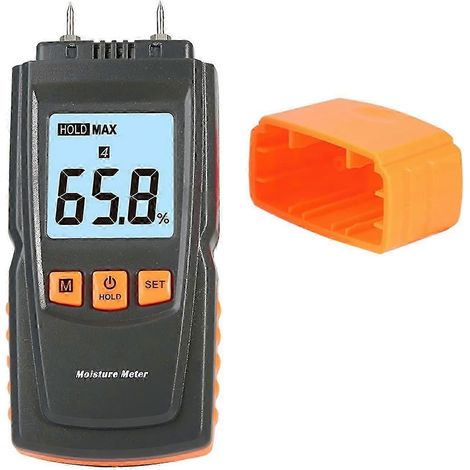 Humidimètre pour bois, testeur d'humidité numérique HD, détecteur d'humidité pour bois à écran LCD rétroéclairé (1/5)
