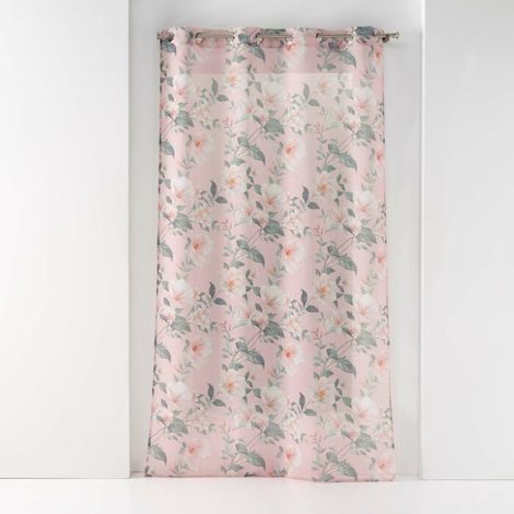 Panneau a oeillets 140 x 240 cm voile sable imprime alissia Rose (1/3)