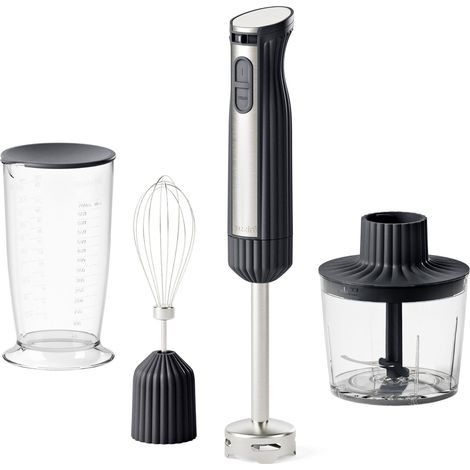 GUZZINI Frullatore a Immersione con Accessori Sous Chef Antracite – Mixer a Immersione Design Moderno per Cucina