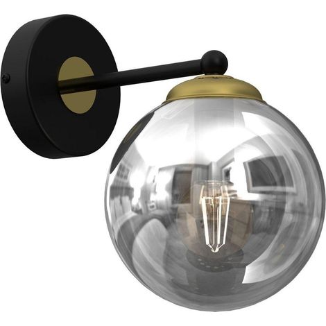 Applique murale LED Milagro Reflex MLP8412 noire E14