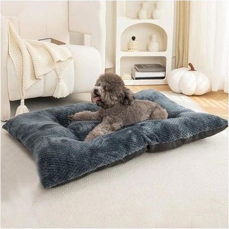Panier Coussin Chien Grande Lit Pour Chien Tapis Lavable pour Chien Chiot Chat 95x65cm Peluche Doux Antidérapante (1/4)