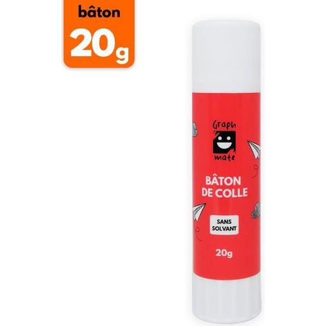 Bâton de colle - GRAPHMATE - 20 g - Non toxique - Sans solvant - Séchage lent