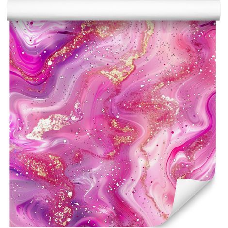 Papel pintado Tinta en polvo rosa, morado, violeta y lavanda 50x1000 cm (1/5)