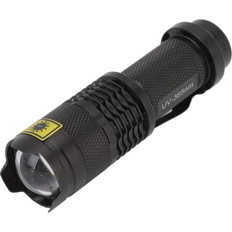 Lampes de poche UV étanches, alimentées par batterie, en aluminium résistant aux chocs, lampe de poche ultraviolette 365nm, détecteur d'urine de chat (1/5)