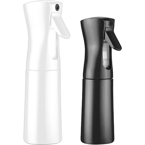Sprühflasche, 2 Stück leere Haarsprayflaschen (200 ml und 300 ml), Kunststoff-Sprühflaschen, leer, nachfüllbar, feiner Sprühnebel für Pflanzen, Gartenarbeit und Schönheit (1/5)