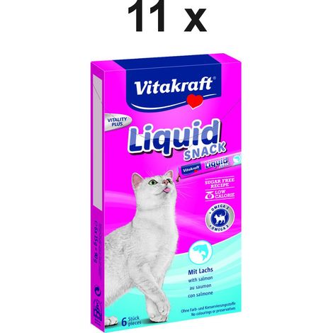 Vitakraft Katzensnack Cat Liquid Snack Lachs - 11 x 90g