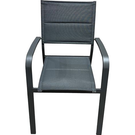 Sedia Zara alluminio antracite 56x63,5x88 cm