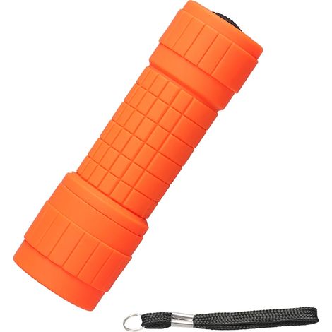 Mini lampe torche LED (orange), en alliage d'aluminium, avec dragonne (1/5)