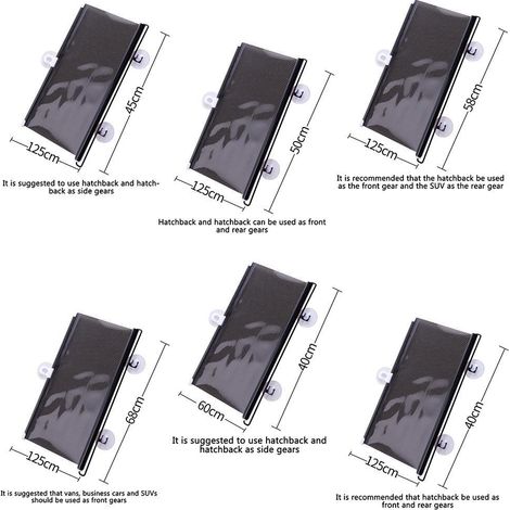 Store Automatique Rétractable Pare-Soleil Voiture Protection UV Pare-Brise Store Anti-soleil (1/5)