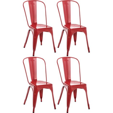 4er Set Stühle Benedikt rot (1/5)