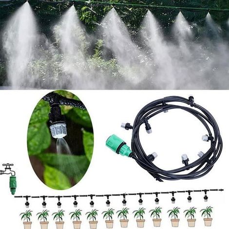 brumisateur de terrasse, 10m système de brumisation kits dirrigation système de brumisation extérieur brumisateur jardin refr (1/3)