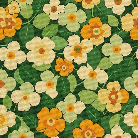 TISSUS DÉCORATIFS D'EXTÉRIEUR OXFORD - Motif Fleurs I DX5668 (1/5)