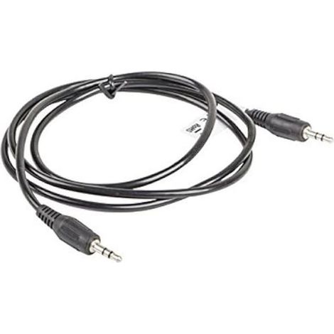 Câble Audio - Jack 3.5mm Mâle/Mâle - 1,2 M - Noir - Contacts Plaqués Nickel (1/2)