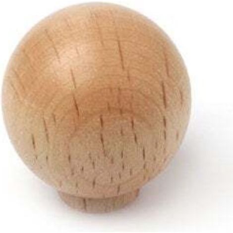 Lot de 6 boutons de meuble Boule hêtre bois H.32 x l.29 x P.29 mm - Lot de 6 boutons de meuble Boule hêtre bois H.32 x l.29 x P.29 mm (1/5)